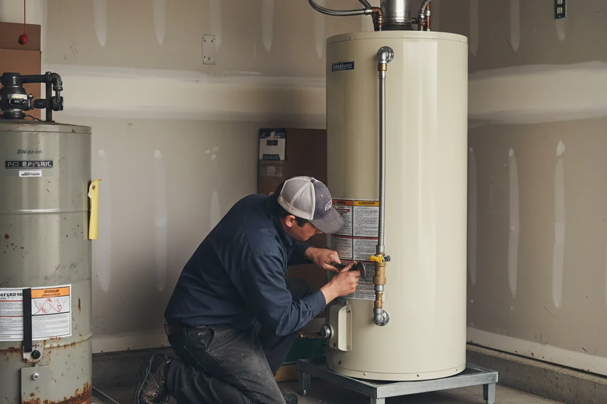 Water heater and shutoff valve replacement in Lawsonville
