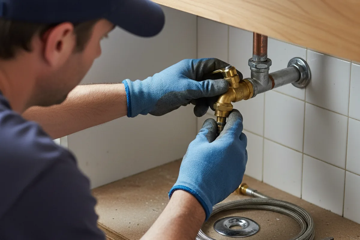 Shutoff valve and fitting work during Faucet and Fixture Repair in Lawsonville